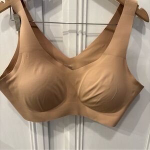 EUC Honeylove VNeck Bra  Sz 2X  Sand Pullover Wireless Smoothing Support